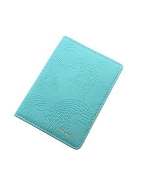 RARE Tiffany & Co. Turquoise Wave Design Leather Passport Sleeve